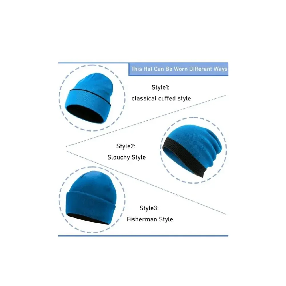 Rosoz Beanie for Men Women Winter Hats Reversible Soft Warm